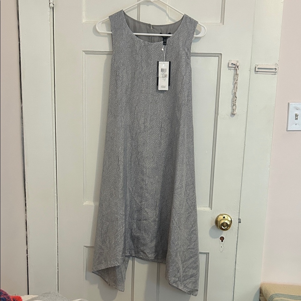 Eileen Fisher High Low Gray Dress